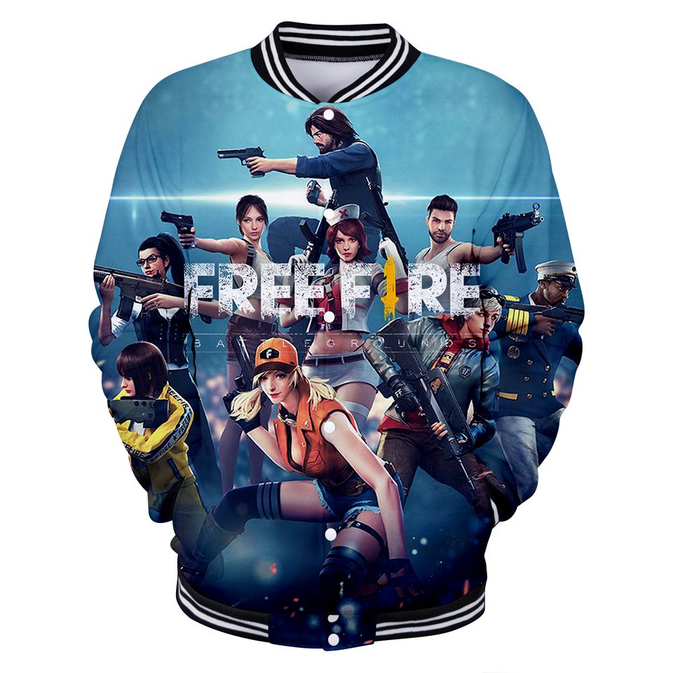 Bts 2018 Free Fire Hot Sale Game 3d Print Men Women Baseball Jacket