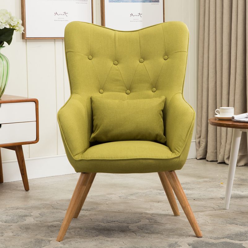 Mid Century Modern Style Armchair Sofa Chair Legs Wooden Linen Mid Century Modern Style Armchair Sofa Chair Legs Wooden Linen Upholstery Living Room Furniture Bedoorm Arm Accent Canada 2019 From Klphlp01