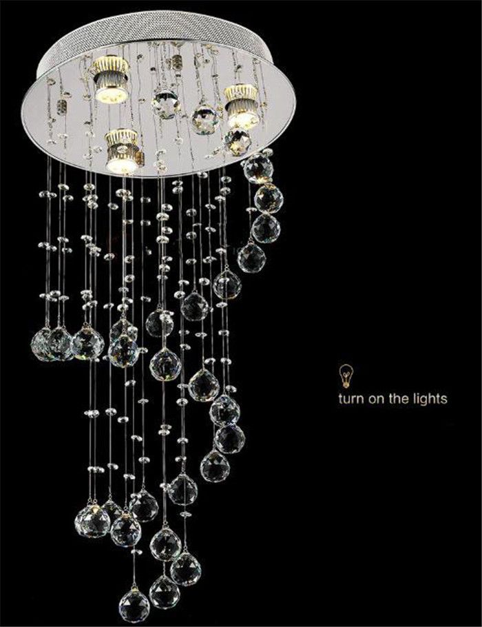 40 80cm Modern Spiral Crystal Hanging Lamp Living Room Bedroom Led 40 80cm Modern Spiral Crystal Hanging Lamp Living Room Bedroom Led Ceiling Mounted Light Suspension Chandelier