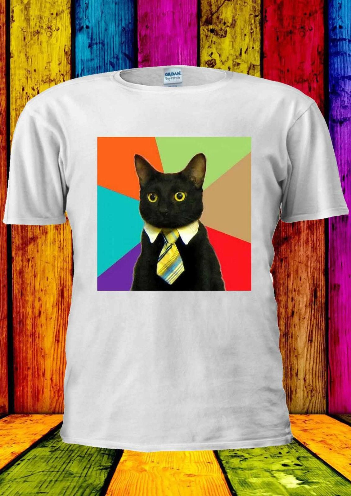 Großhandel Geschäftsmann Katze Lustige Krawatte Tumblr T Shirt Weste .