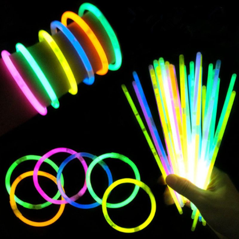 LED Light Sticks 7.8 Inch Glow Sticks Bracelets Necklaces Neon Party