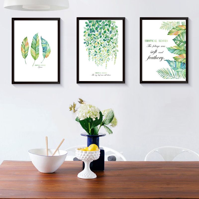 2019 rural green leaves home decoration wooden photo frame living