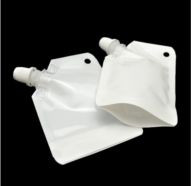 2020 50ml White Plastic Doypack Liquid Stand Up Storage Pouch Packing