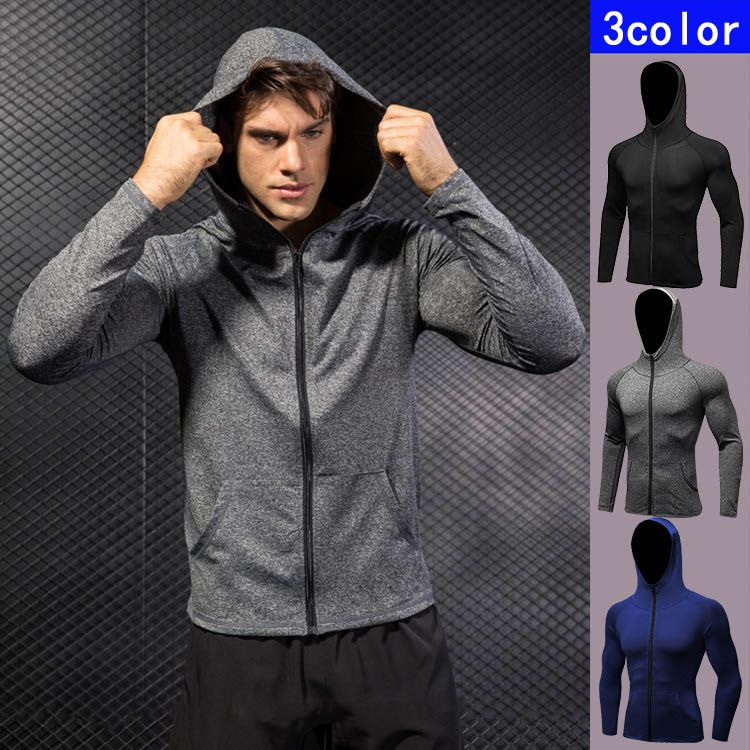 2018 Designer Men's Winter Sports Coat Fitness Running Training Long