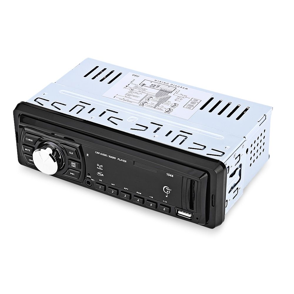 Car MP3 Player 1 DIN 12V 1044 Universal Car MP3 Player FM Radio Audio Stereo LED Display Media Receiver USB SD MMC AUX Input Remote Control Car Radio ...