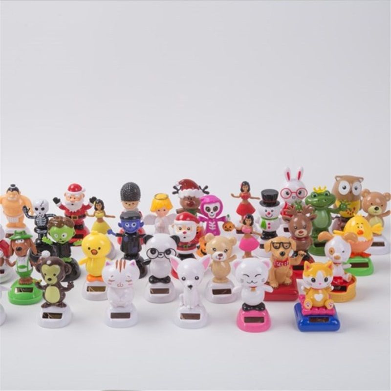 Solar Energy Christmas Toys Figurines Dance And Santa Claus For Home