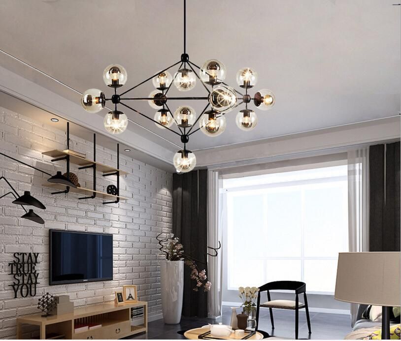 Crystal Chandelier Lighting Frame Glass Globe Cafe Lights Fixture Crystal Chandelier Lighting Frame Glass Globe Cafe Lights Fixture Modern Pendant For Living Room Decor Lamp Hanging Designer Light From