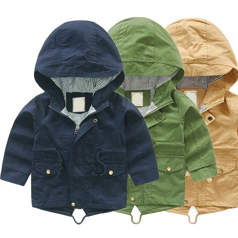 V TREE Boys Trench Coats Hooded Jackets For Babies Children