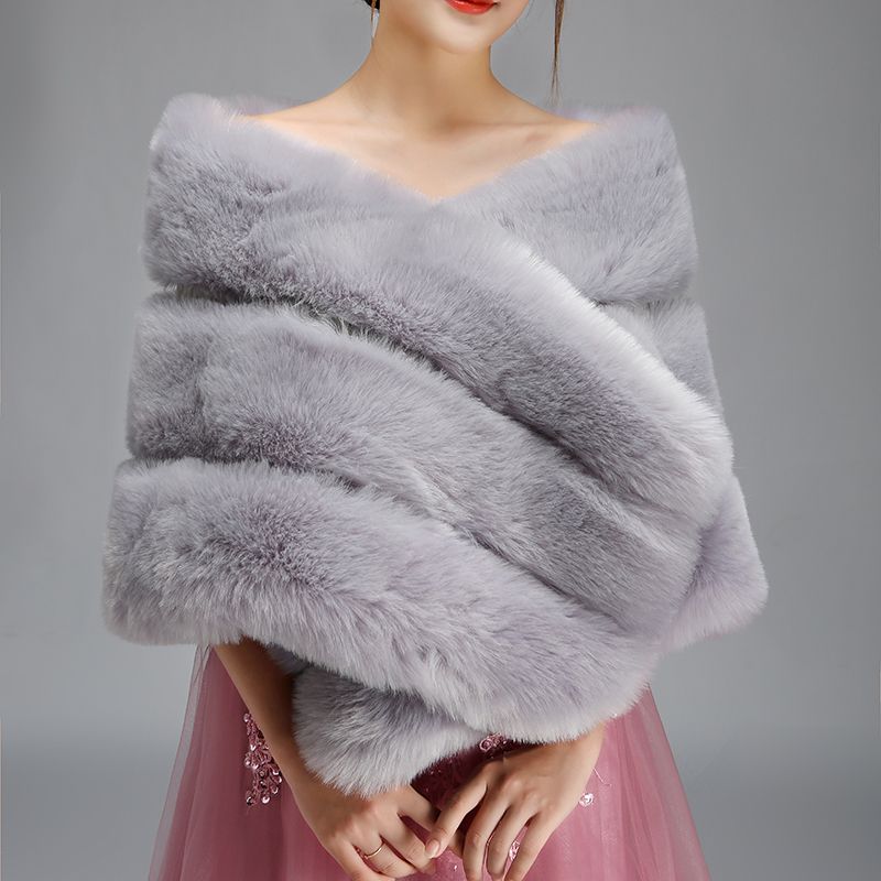 fur wrap for evening dress