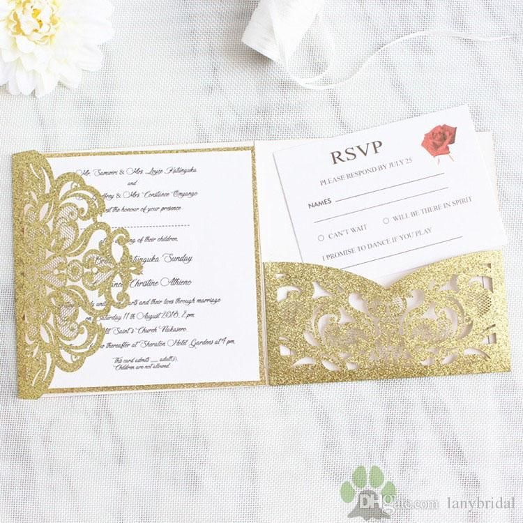 Cheap Hollow Flower Bridal Invitation Card Unique Laser Cut Wedding