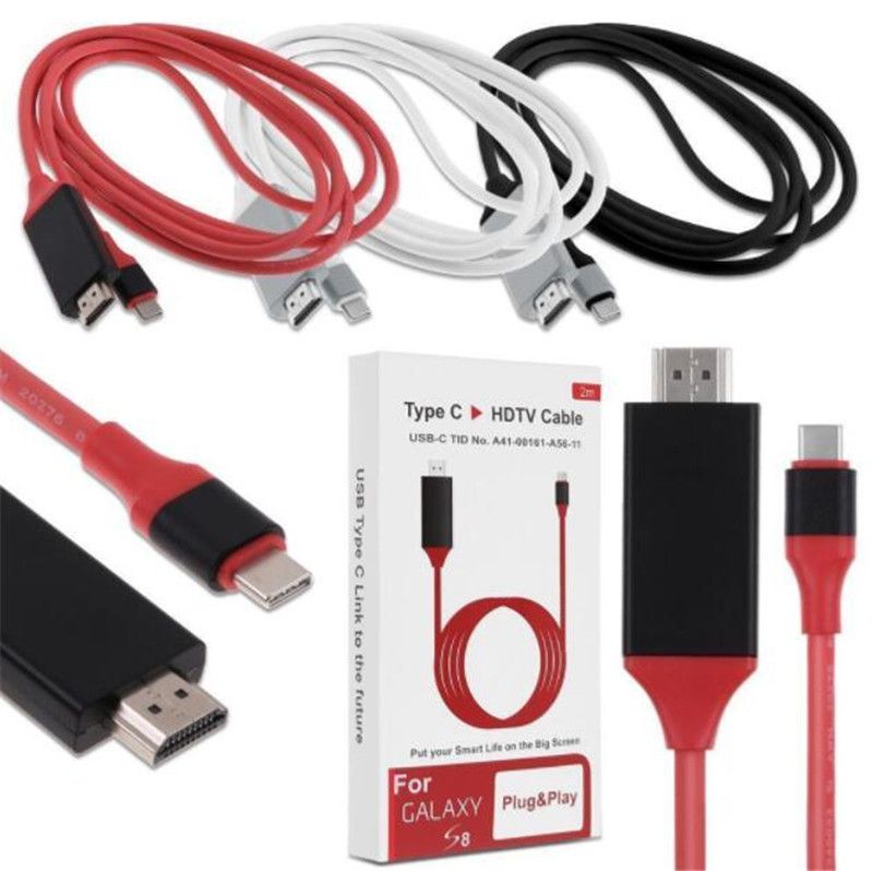 Compre 2m Usb 31 Tipo C A Hdmi Cable Usb C 4k 1080p Hdtv Cable