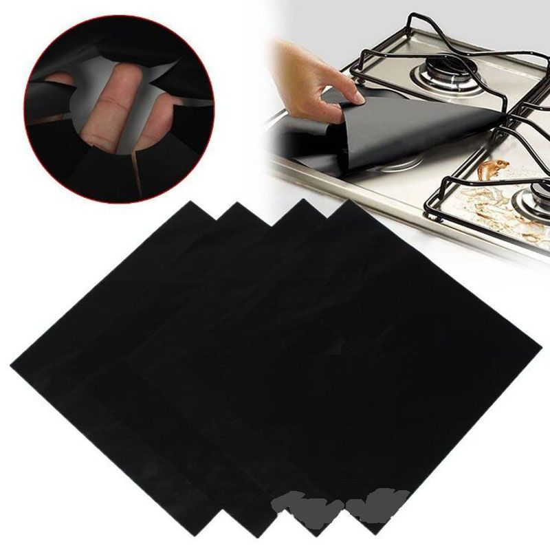 Reusable Gas Stove Burner Cover Protector Liner Cleaning Mat Kitchen