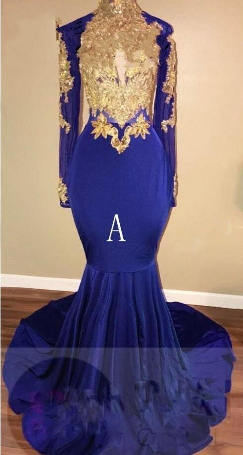 black blue gold dress