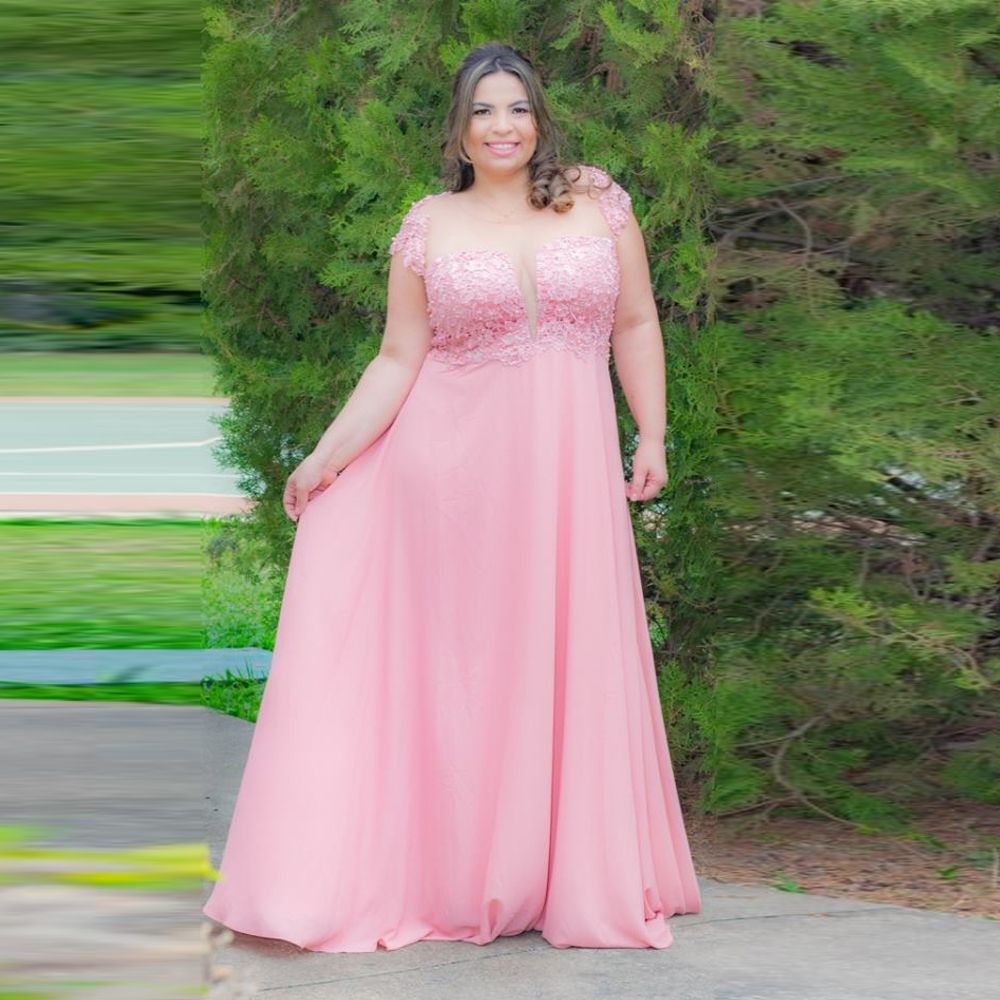 pink sheer gown