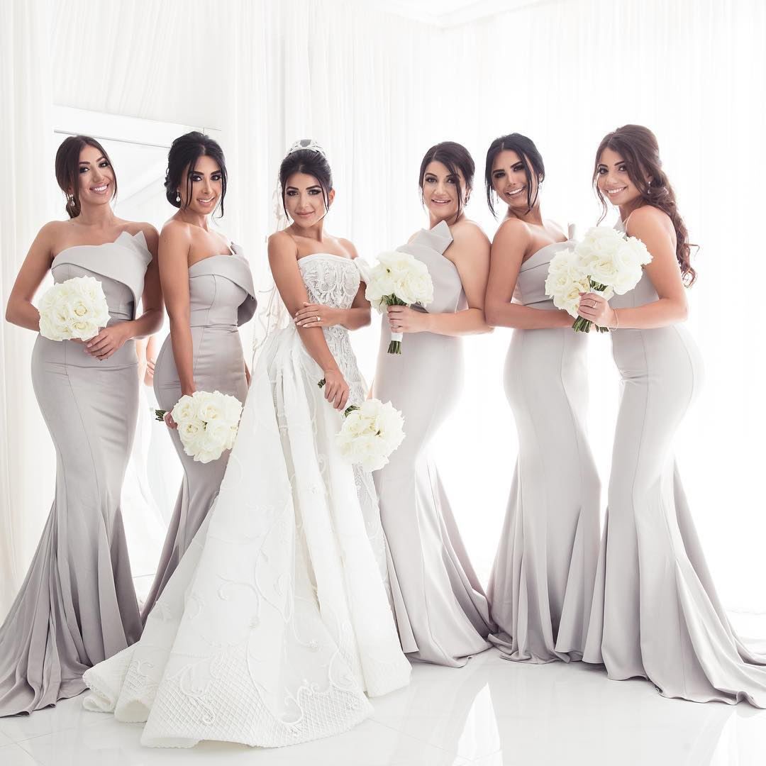 Sexy Strapless Mermaid Bridesmaids Dresses For Wedding Formal Party