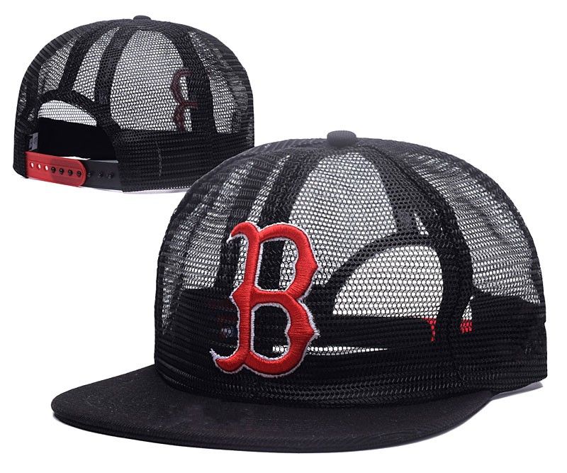 red sox fitted mesh hat