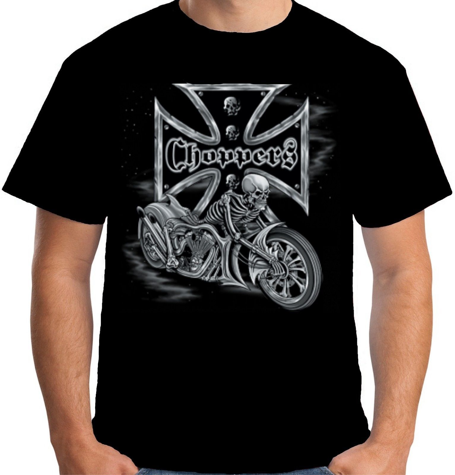 T-shirt Bikers Skull T-shirt Boy Girl Motors Motorcycles