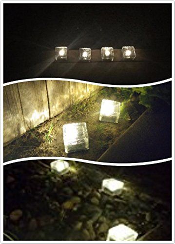 2019 Solar Ice Led Cubes Light Powered Buried Solar Ice Led Cubes Light Powered Buried Crystal Brick Waterproof Lighting Security Patio Garden Lamp Decora