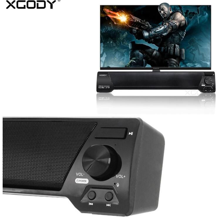 2021 XGODY LP09 Soundbar For TV PC Phone TF Bluetooth Speaker 10W Home