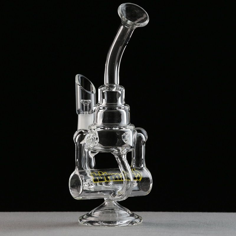 2020 Unique Hitman Glass Bongs Classic Brilliance Cake Dab Rigs Thick Birdcage Recycler Oil Rig