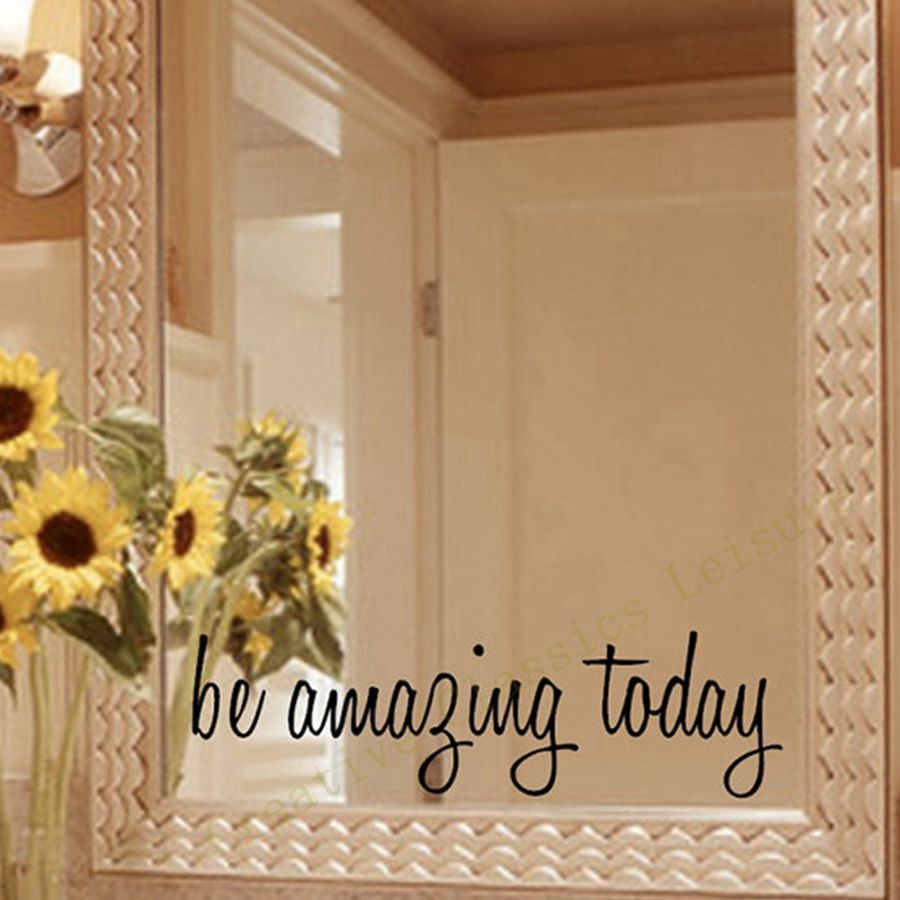 Free Inspirational Mirror Decal Motivational Wall Sticker On For Home Bathroom Decor