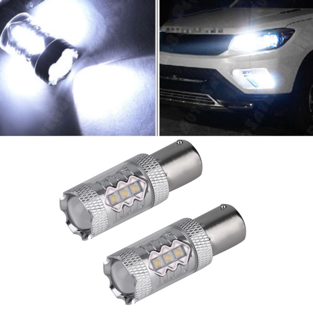 2x Bright White 3157 100W Projector LED Reverse Backup Light Bulbs DRL Driving