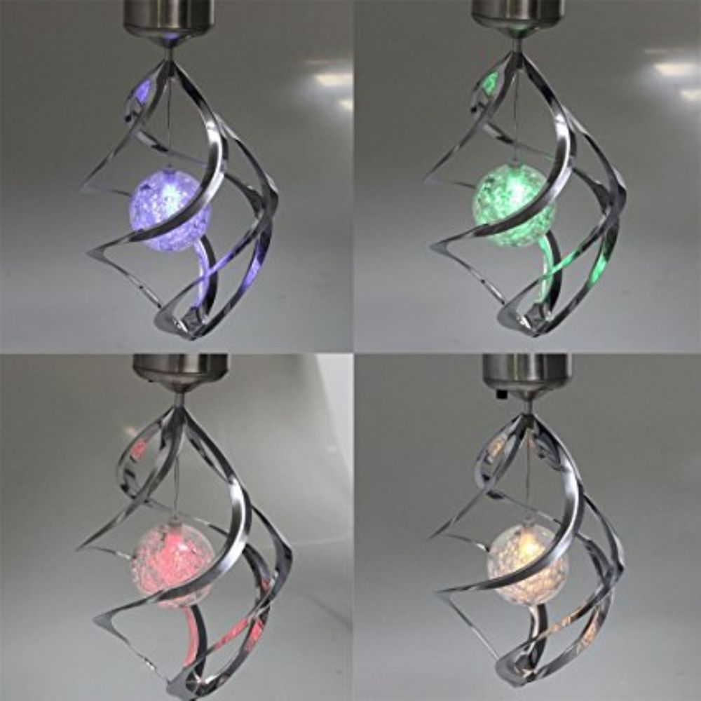 2018 Led Solar Lamp Spinner Wind Chime Crystal Ball 2018 Led Solar Lamp Spinner Wind Chime Crystal Ball Power Light Outdoor Garden Courtyard Hanging From Os
