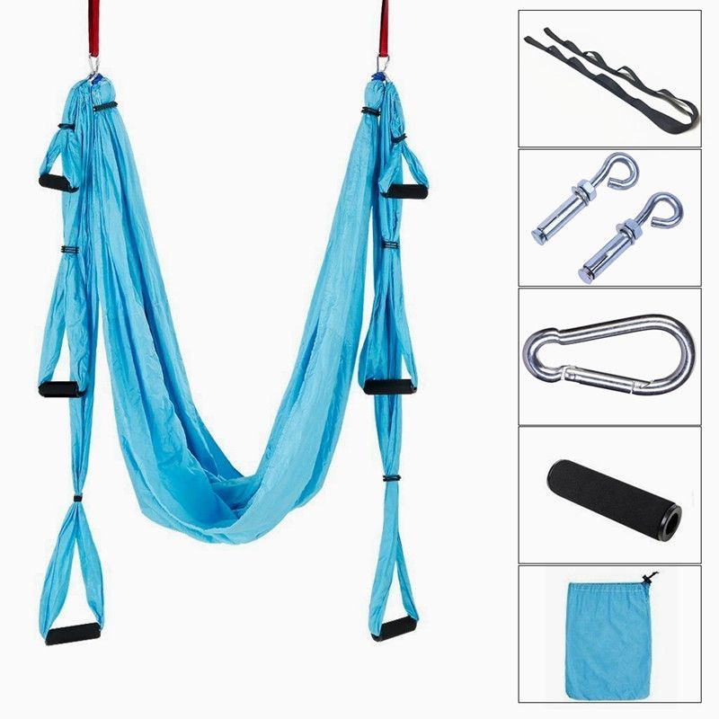 Aerial Yoga Swing Ultra Strong Anti Schwerkraft Yoga Hangematte Trapez Sling Fur Air Yoga Inversionsubungen 2 Extensions Straps Und Pdf Guide