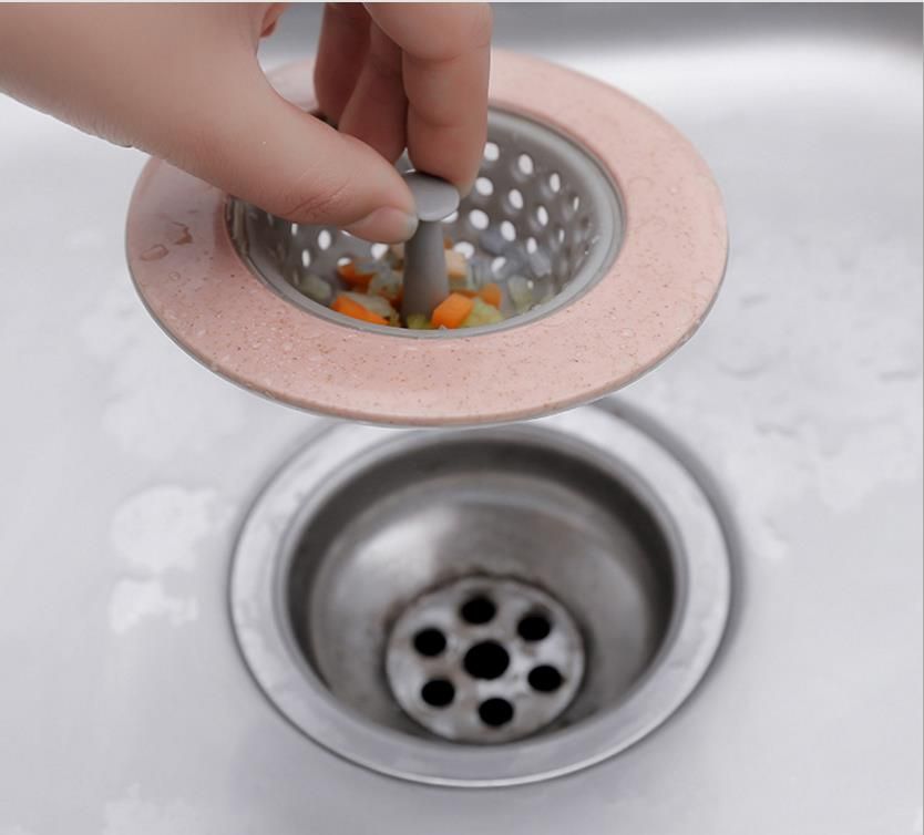 Capelli bagno doccia tappo colino di cucina bagno lavandino colino filtro about 8 cm Blue
