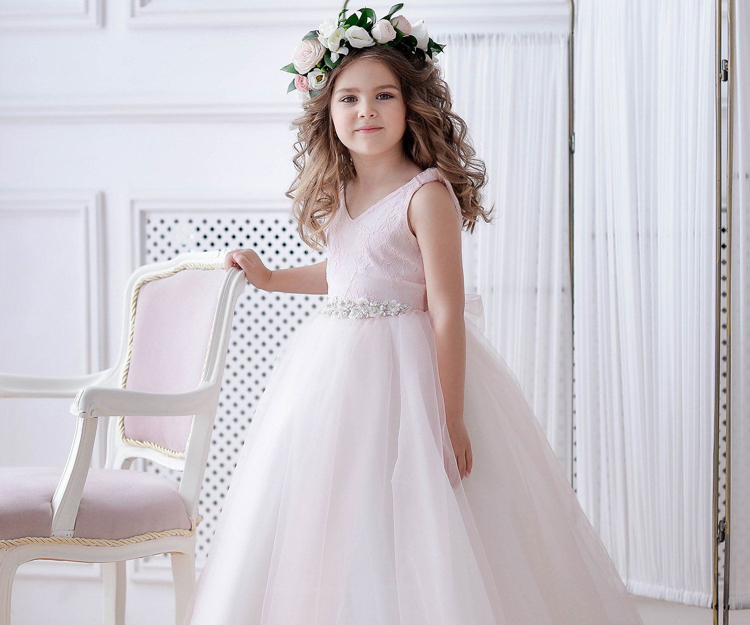 blush flower girl dresses canada