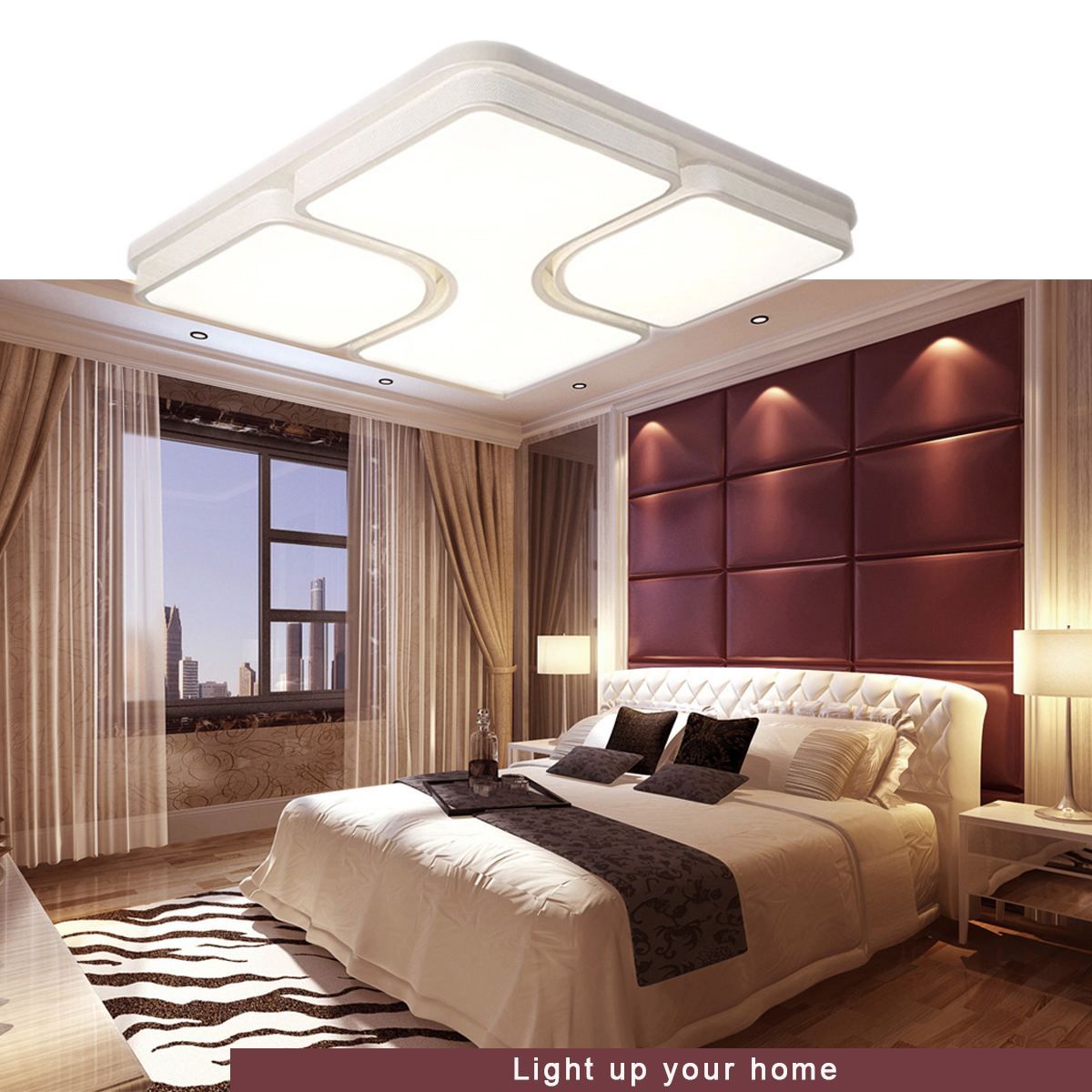 2018 led square design modern iron ceiling light night lamp fixtures