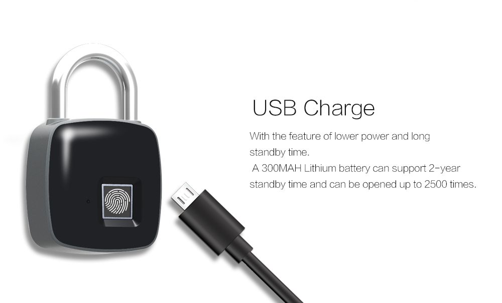 fingerprint smart padlock quick