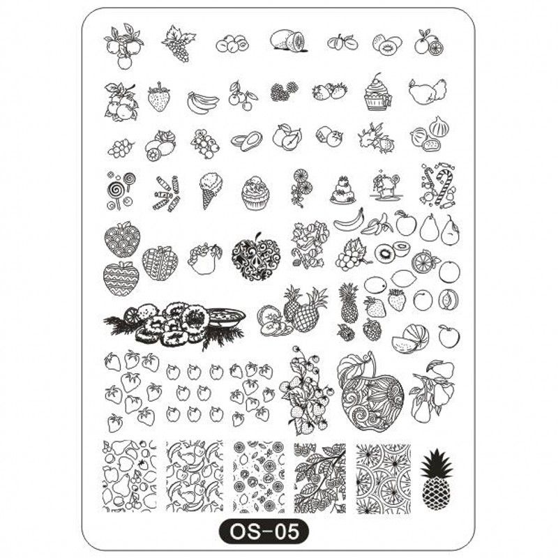os series big stamping plates 10 14cm rec plates animal fruits