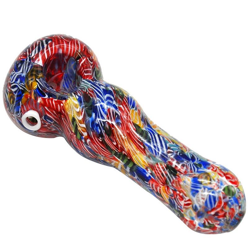 2020 High Quality Glass Spoon Pipes Dazzle Colour Petals Glass Smoking Pipe 4.02 Inch Tobacco