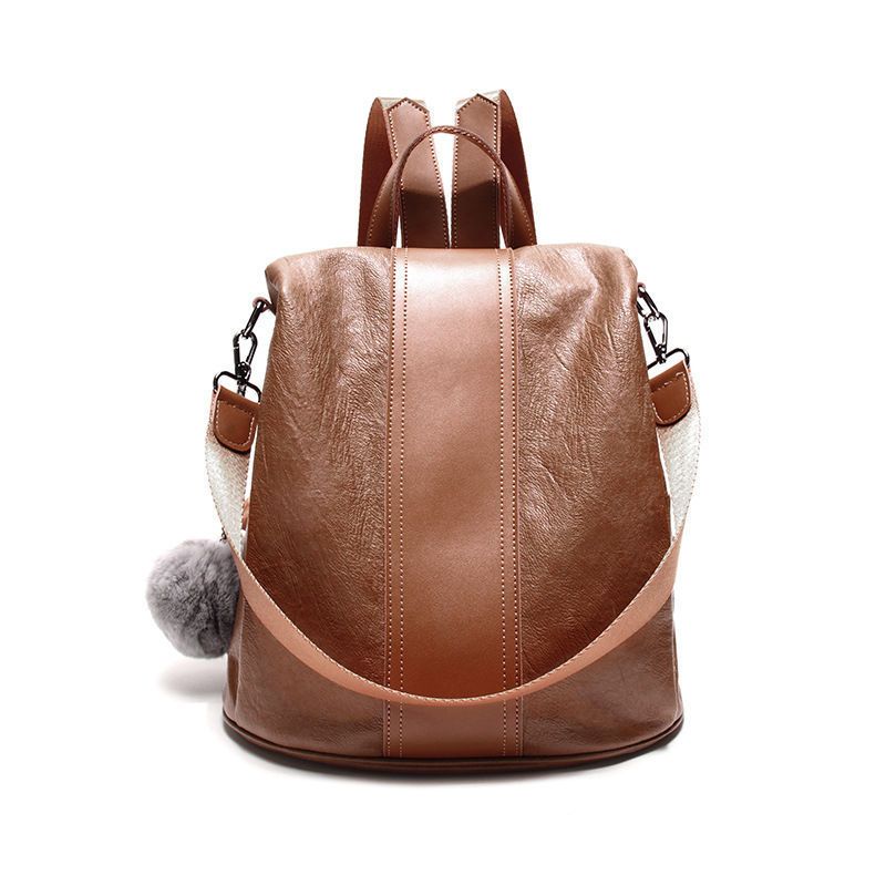 Womens Soft Leather School College Backpack Ladies Shoulder Travel Rucksack Bag