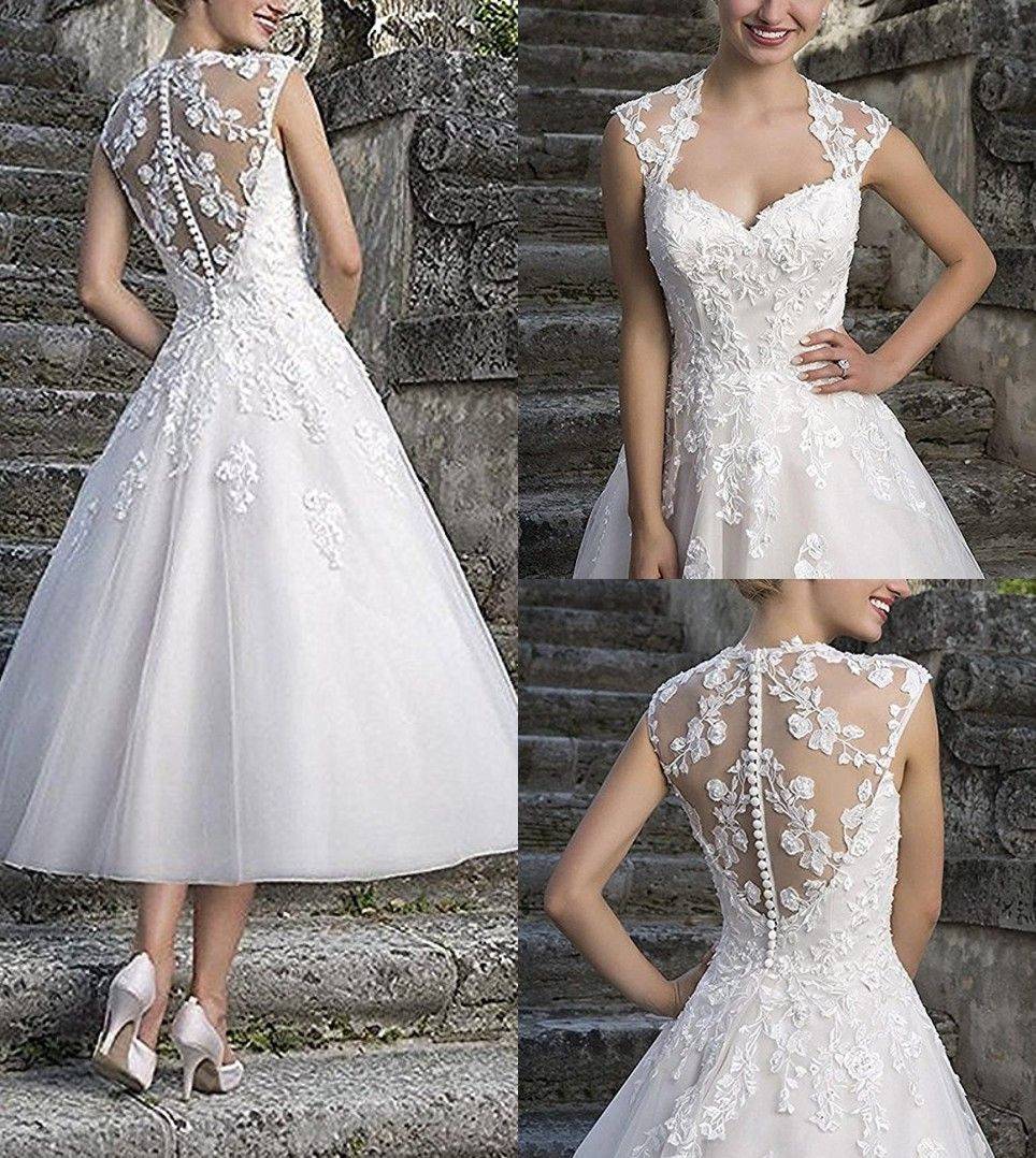 vintage lace short wedding dresses