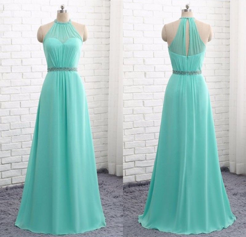 mint green halter dress