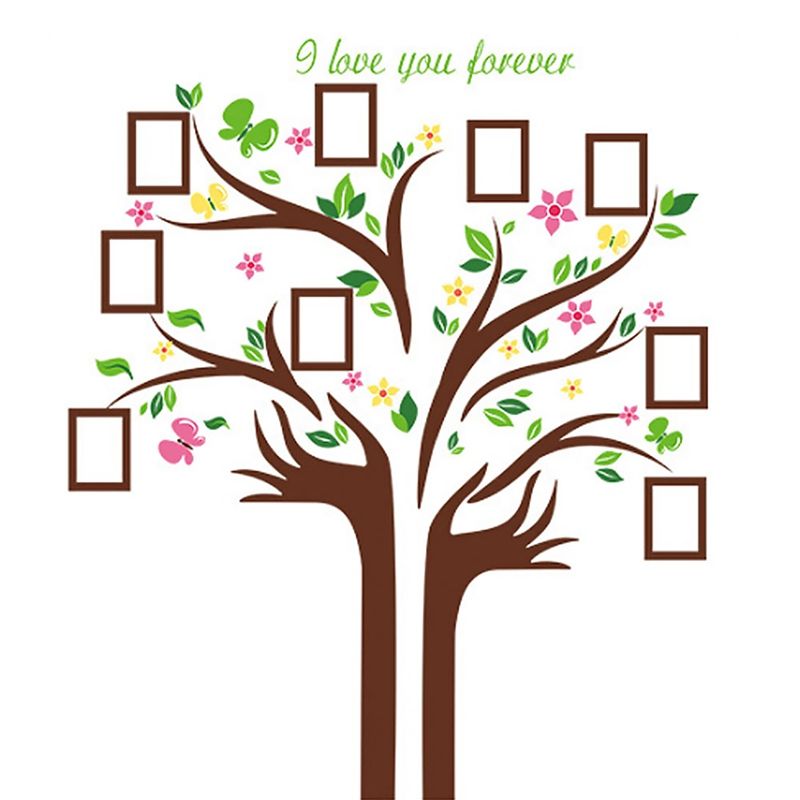 Family Tree Photo Frame Removable Wall Sticker Love You Family Tree Photo Frame Removable Wall Sticker Love You Forever Bird Erfly Decal Childrens Stickers For Bedrooms Circle Decals From