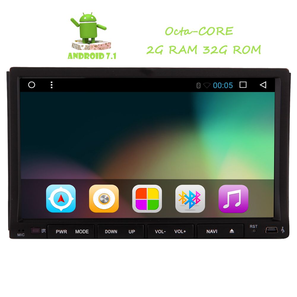 Reverse Camera+2 Din Double Din Android 7.1 Car DVD Player GPS