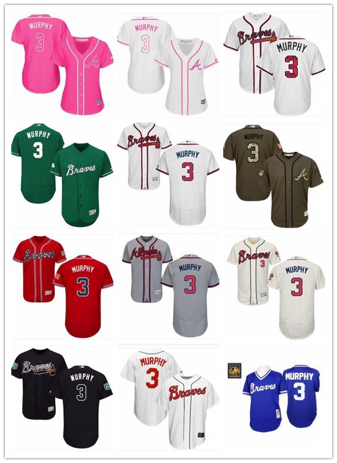 2018 top can custom atlanta braves 3 dale murphy men women youth