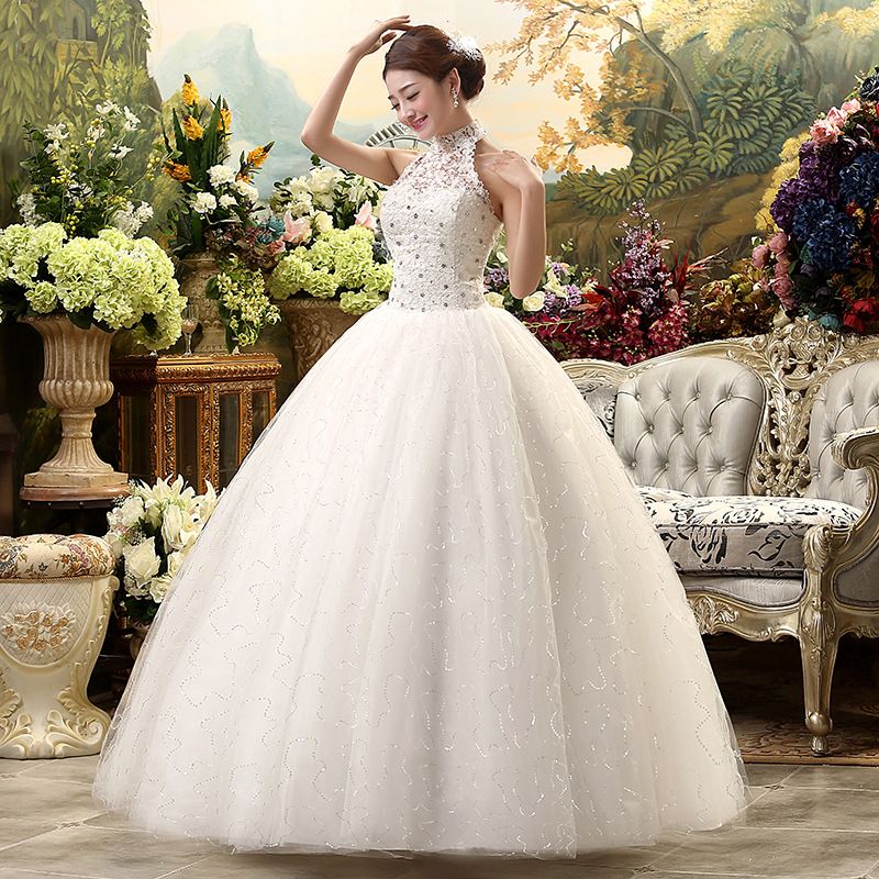 2018 Cheap Halter Lace Wedding Dress Vintage Vestidos De Novia Plus