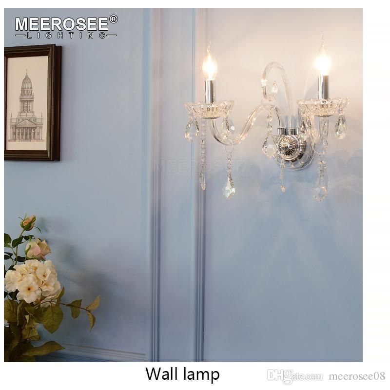 Clear Crystal Wall Light Fixture Good K9 Bra E12 E14 Clear Crystal Wall Light Fixture Good K9 Bra E12 E14 Mounted Sconce For Bedroom Hallway Foyer Hotel Project Cream Chandelier Flower