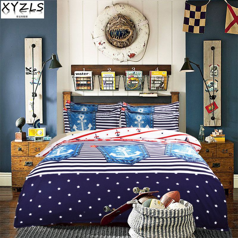 Xyzls Europe Queen Size Bedding Set Polyester Anchor Full King Xyzls Europe Queen Size Bedding Set Polyester Anchor Full King Bedclothes Kit Popular Duvet Cover Toile Country From