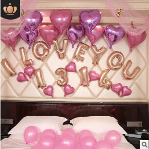 Aluminum Film Balloons Set Wedding Room  Decorative 