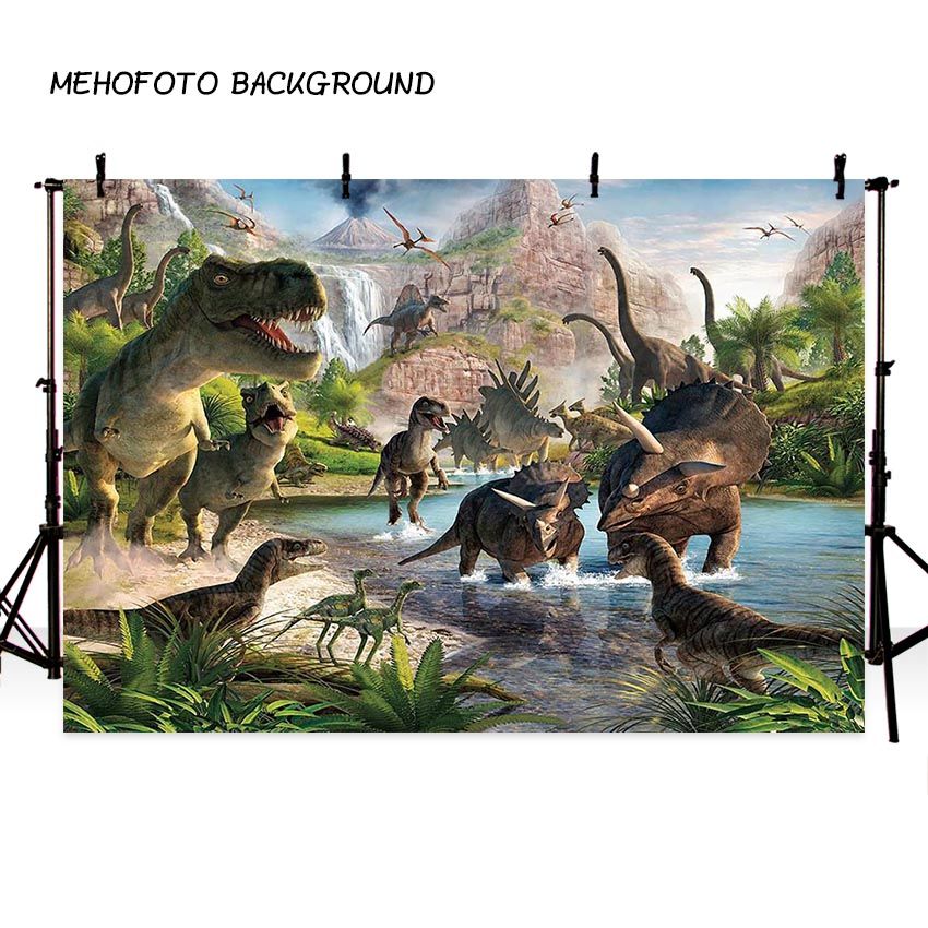 2019 mehofoto jurassic world backdrop photography dinosaur jungle