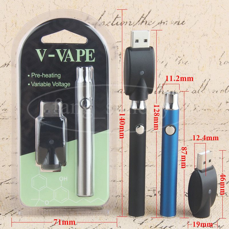 510 Vape Battery LO Push Button Wax Oil Cartridge Variable Voltage