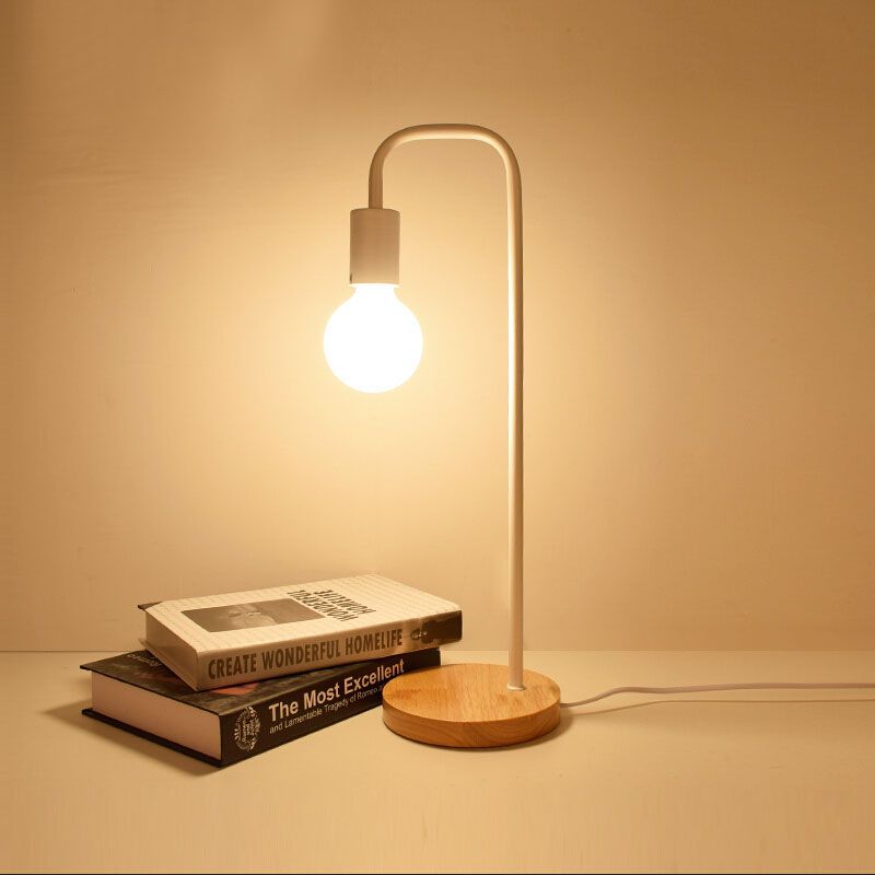 Loft Vintage Desk Lamp With 2 American Countryside Wooden Edison Table Lamps Nordic Metal Fixtures Deco Bedside Light