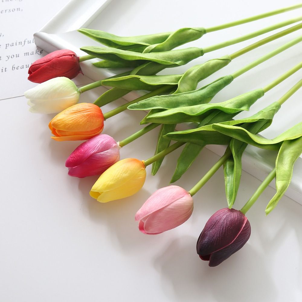 2019 133 Pu Mini Tulip Hot Sale Wedding Bridal Decoration Latex