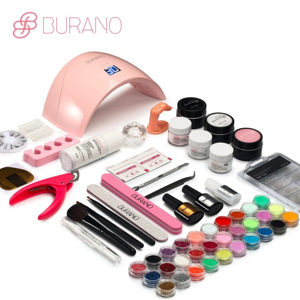 Burano Acrylic Nail Art Set Uv Led Nail Lamp Dryer Acrylic Kit Set Burano Acrylic Nail Art Set Uv Led Nail Lamp Dryer Acrylic Kit Set
