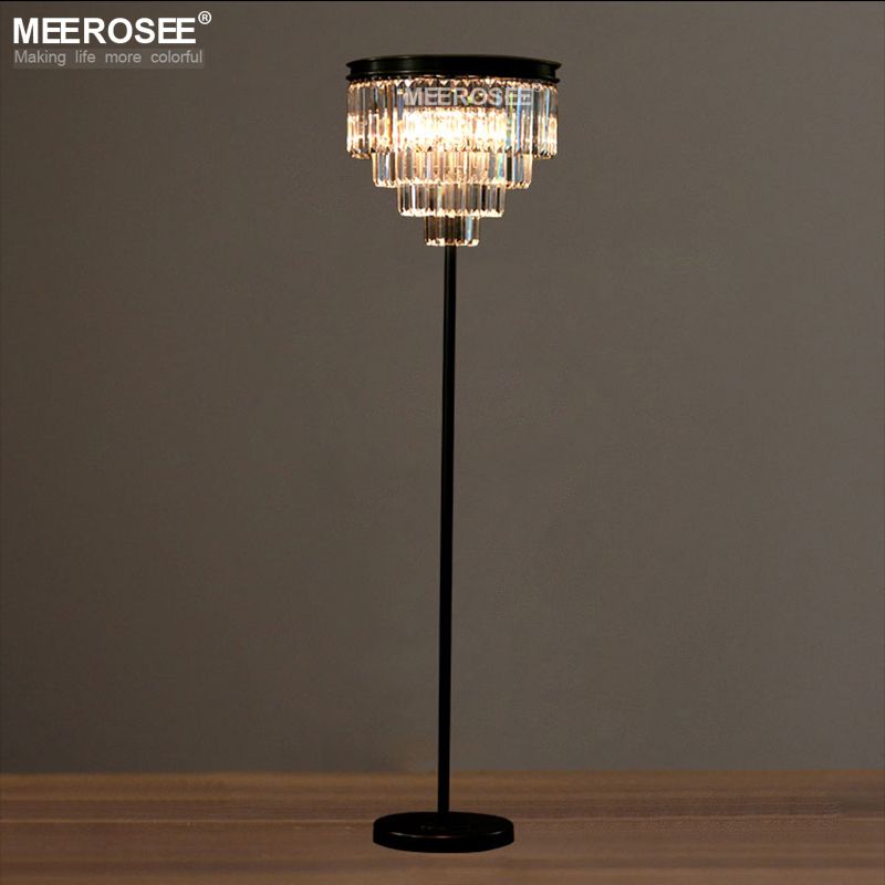 2019 Vintage Crystal Floor Lamp Res Stand Light Fixture Vintage Crystal Floor Lamp Res Stand Light Fixture Cristal Candelabra Standing High Quality Lighting
